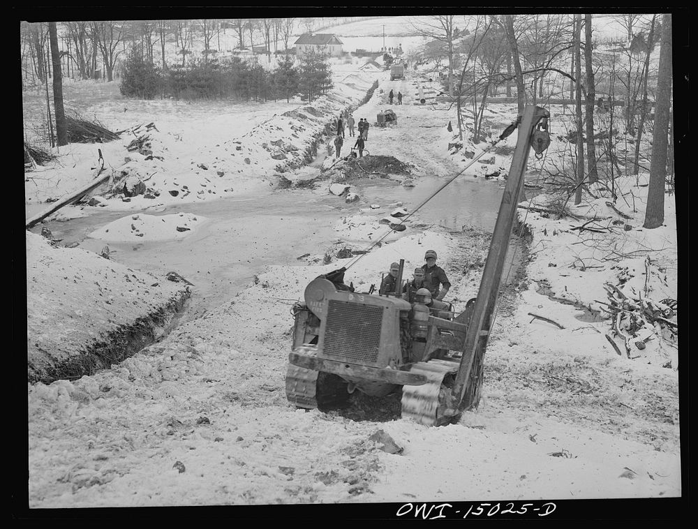 Pennsylvania section of the war emergency twenty-four inch pipeline to carry oil from Texas fields to eastern refineries…