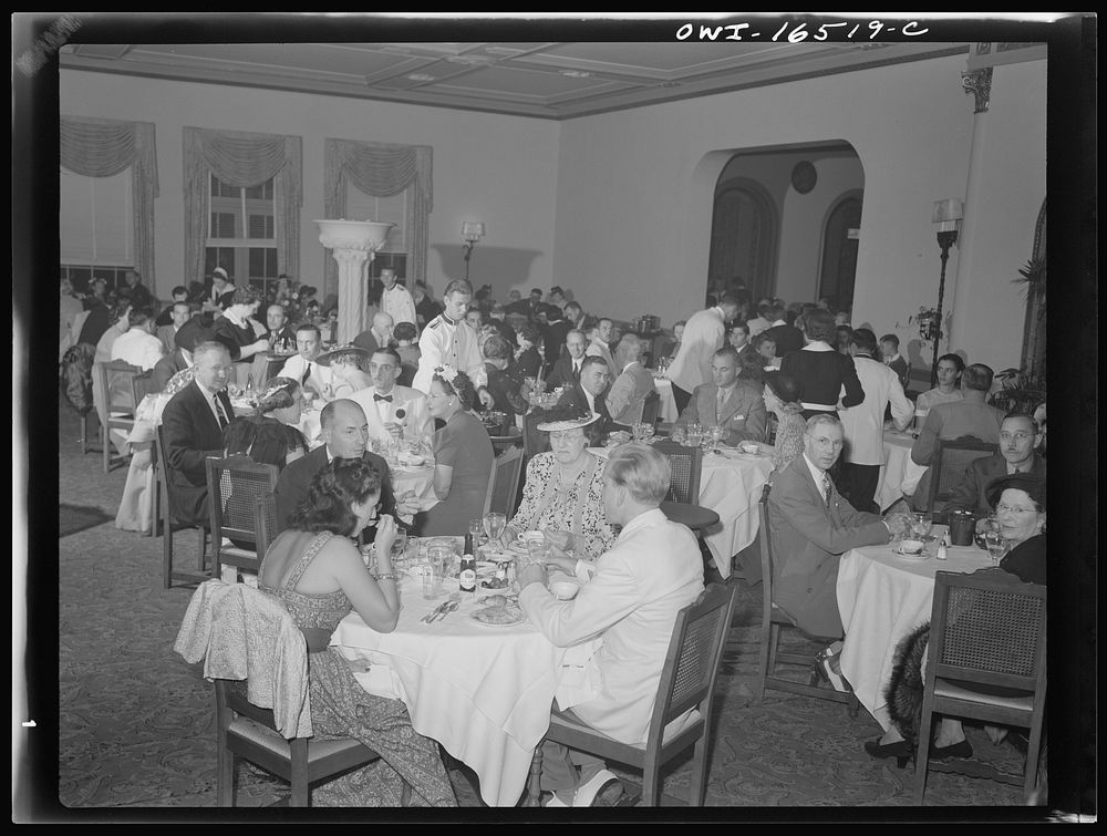 Detroit, Michigan. A Venetian night party at the Detroit yacht club, whose members represent the wealthier class of…