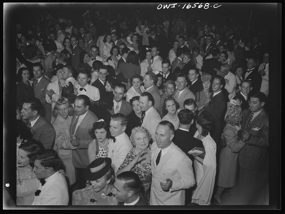 Detroit, Michigan. A Venetian night party at the Detroit yacht club, whose members represent the wealthier class of…