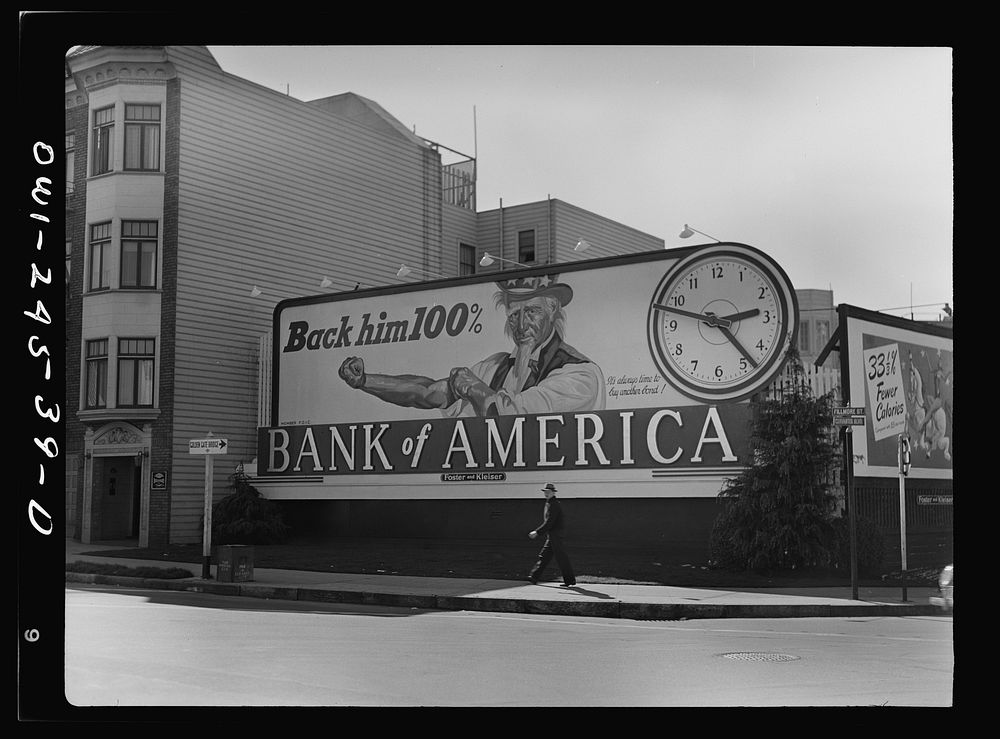 San Francisco, California. Bank of America victory bond ad. Sourced from the Library of Congress.