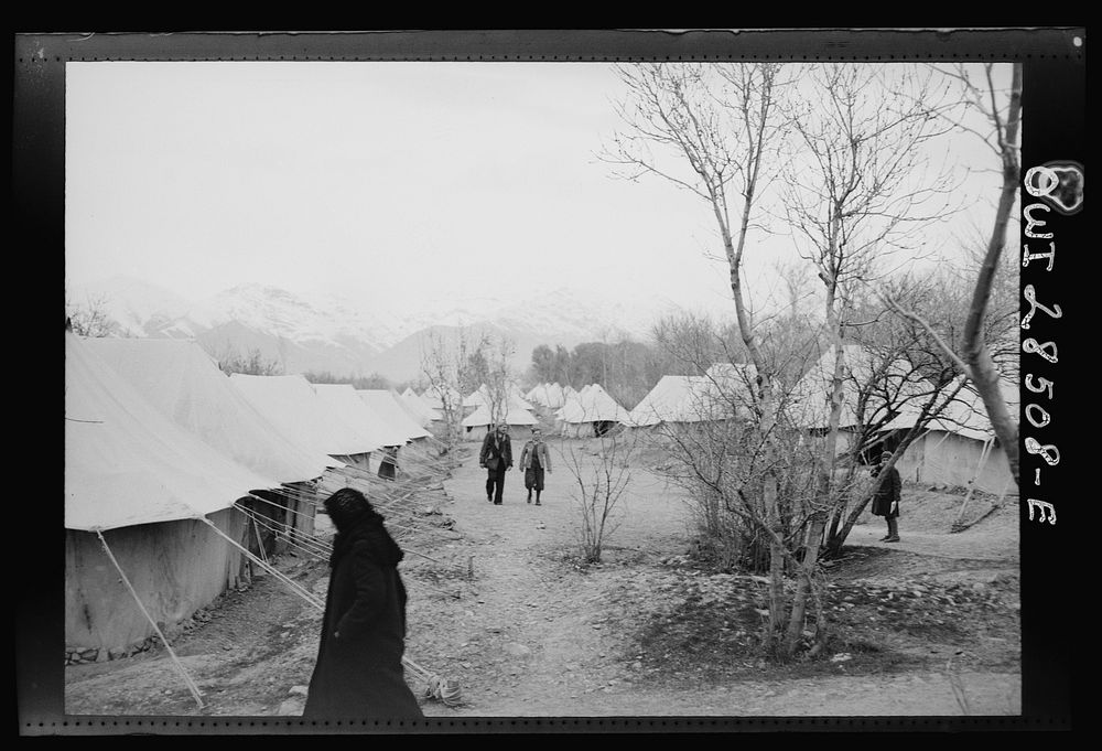Teheran, Iran. Children playing at an evacuation camp operated by the Red Cross. Sourced from the Library of Congress.