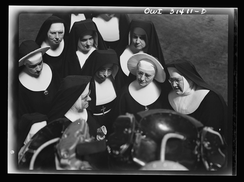 [Untitled photo, possibly related to: Washington, D.C. Field trips for the "flying nun" pre-flight class, including…