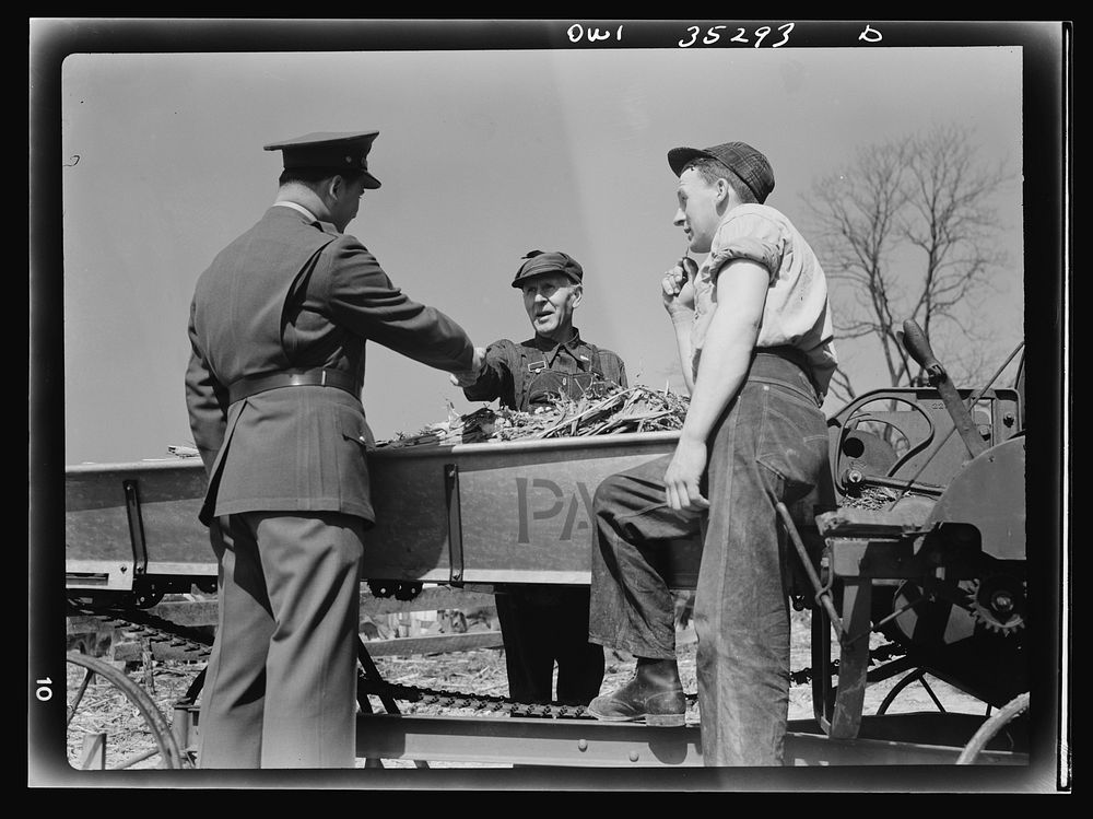 Rockville (vicinity), Maryland. Private Harvey Horton, visiting the N.C. Stiles dairy farm while on furlough from Fort…