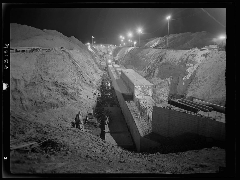 Columbia Steel Company at Geneva, Utah. Constructing a water intake tunnel for a new steel plant which will make important…