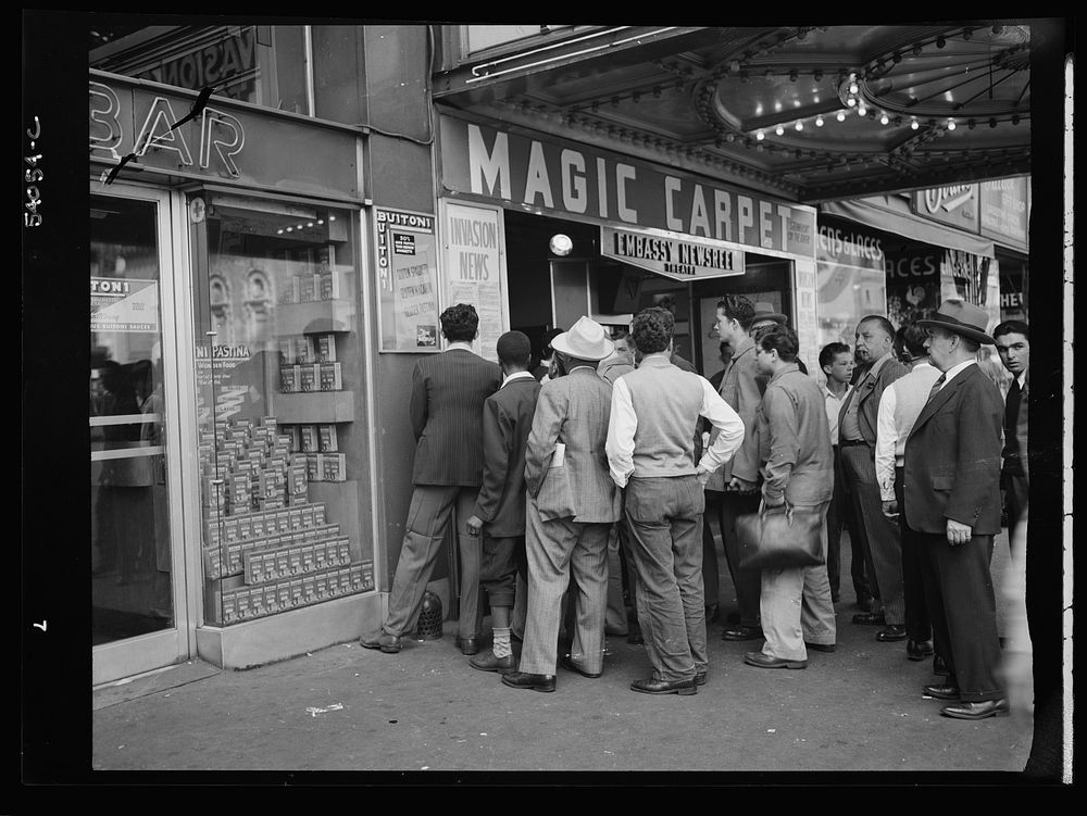 New York, New York. Times Square and vicinity of D-day. Sourced from the Library of Congress.