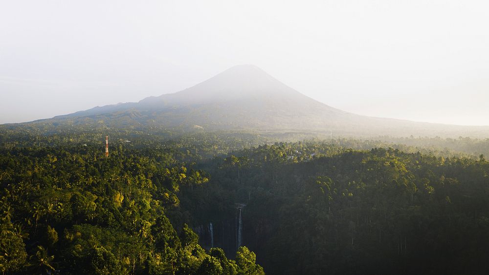 Landscape desktop wallpaper background, Tumpak Sewu Waterfalls, Indonesia
