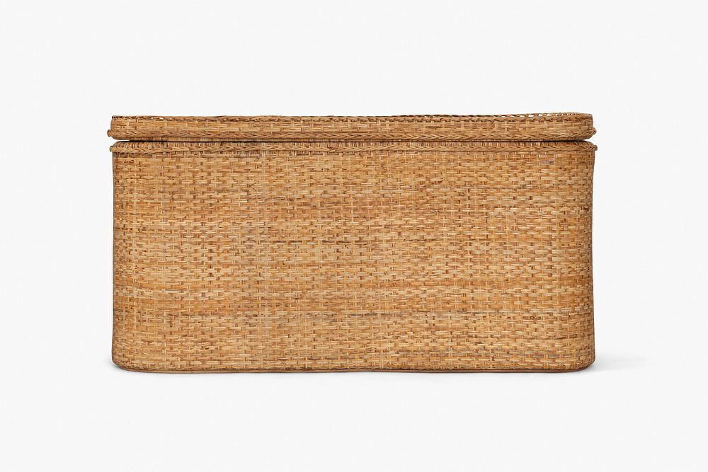 Large rattan basket in boho design