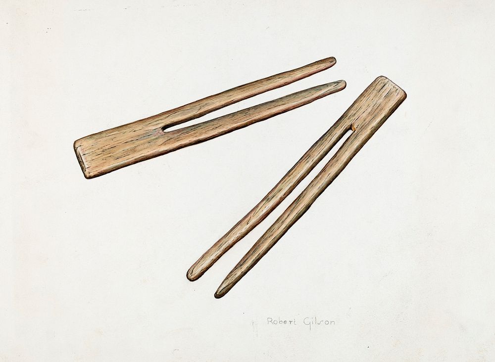 Clothes Pins (ca. 1938) by Robert Gilson. Original from The National Gallery of Art. Digitally enhanced by rawpixel.