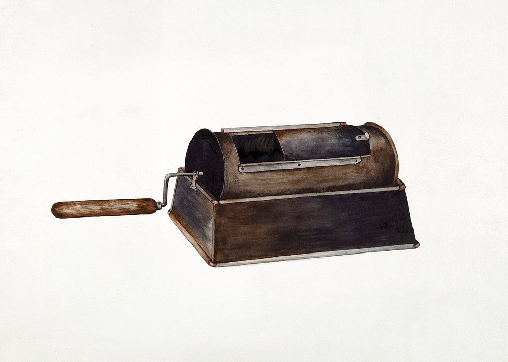 Coffee Roaster (ca. 1940) by Jessie M. Youngs. Original from The National Gallery of Art. Digitally enhanced by rawpixel.