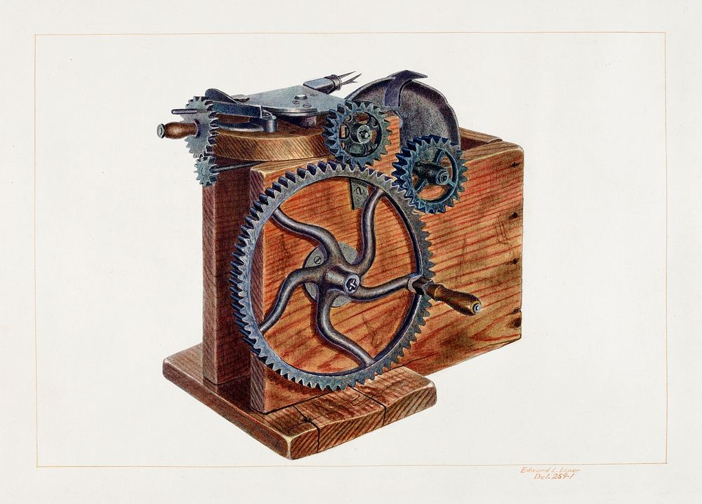 Fruit Slicer (ca.1938) by Edward L. Loper. Original from The National Gallery of Art. Digitally enhanced by rawpixel.