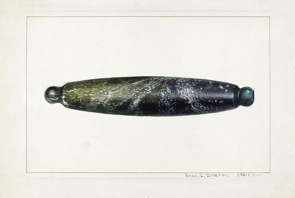 Glass Rolling Pin (ca.1938) by Amos C. Brinton. Original from The National Gallery of Art. Digitally enhanced by rawpixel.
