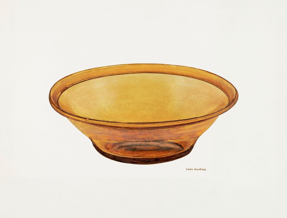 Amber Pan (ca. 1941) by Chris Makrenos. Original from The National Gallery of Art. Digitally enhanced by rawpixel.