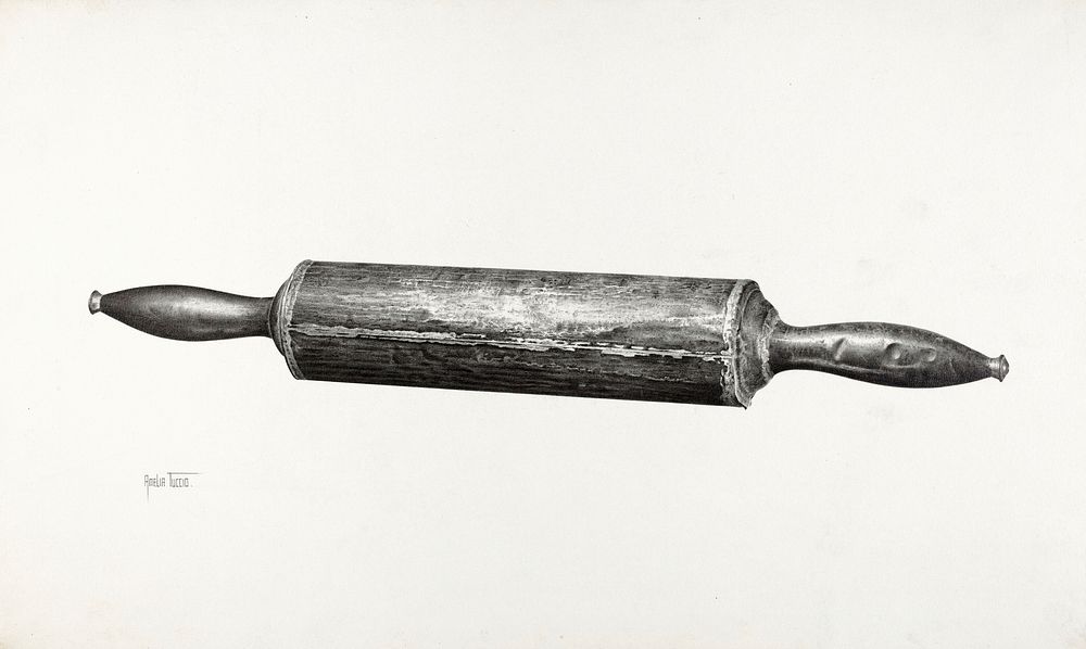 Rolling Pin (ca.1941) by Amelia Tuccio. Original from The National Gallery of Art. Digitally enhanced by rawpixel.