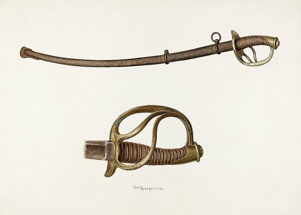 Sabre (1942) by Carl Buergerniss. Original from The National Gallery of Art. Digitally enhanced by rawpixel.