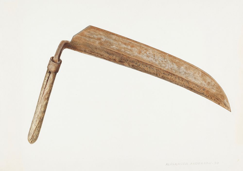 Straw Knife (1939) by Alexander Anderson. Original from The National Gallery of Art. Digitally enhanced by rawpixel.