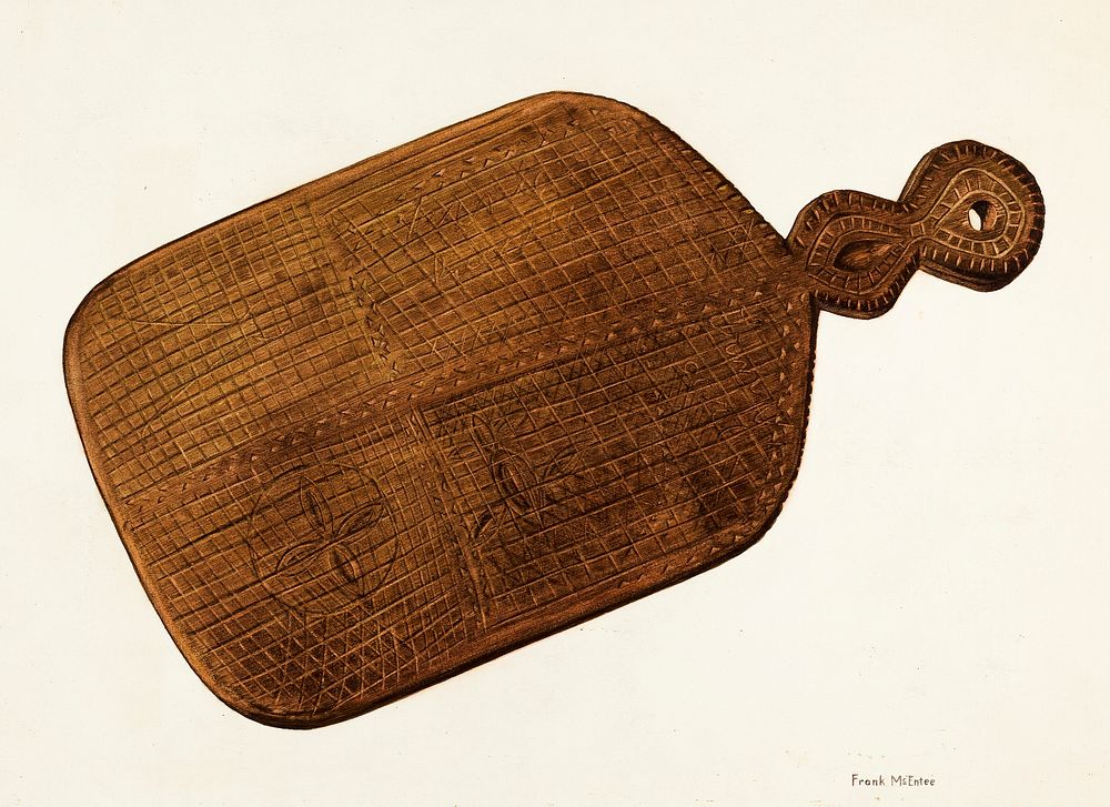 Pa. German Treen Pie Board (ca. 1938) by Frank McEntee. Original from The National Gallery of Art. Digitally enhanced by…