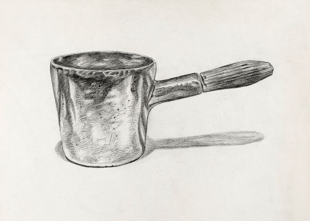 Pewter Dipper (1935&ndash;1942) by Hyman Pearlman. Original from The National Gallery of Art. Digitally enhanced by rawpixel.
