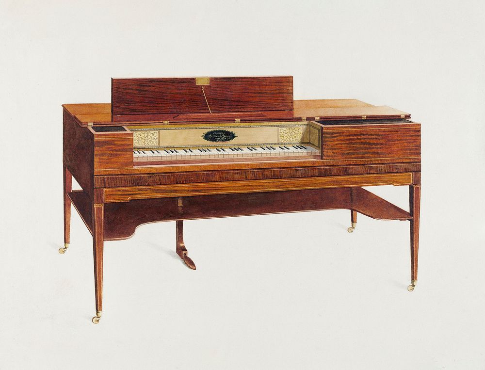 Piano Forte (ca. 1936) by Ferdinand Cartier. Original from The National Gallery of Art. Digitally enhanced by rawpixel.