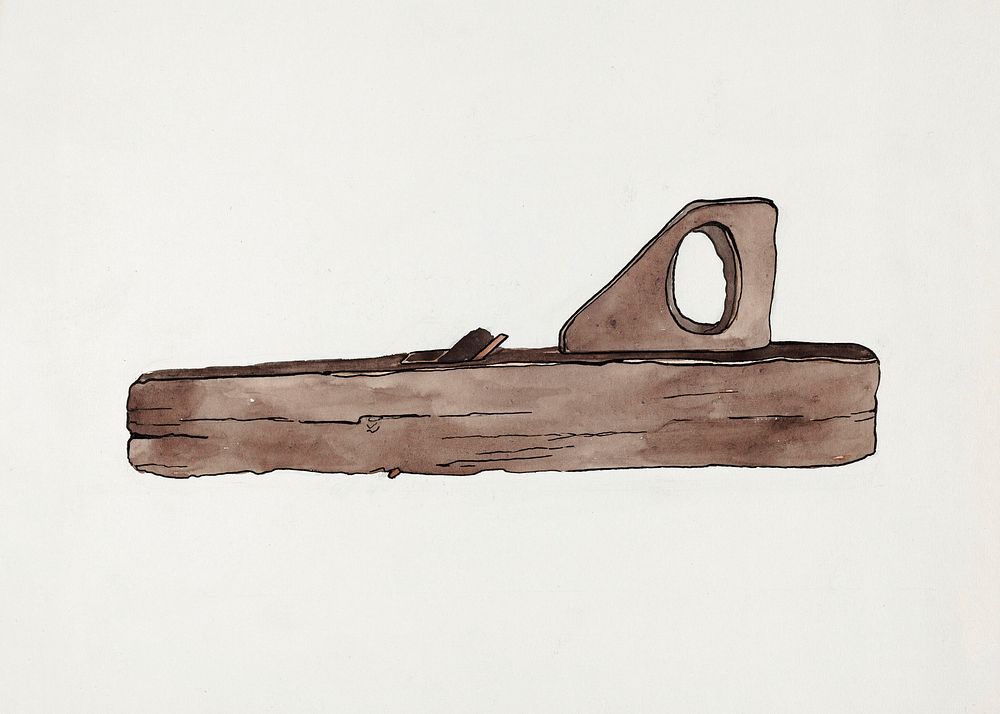 Plane for Leveling Wood (ca.1936) by Lena Nastasi. Original from The National Gallery of Art. Digitally enhanced by rawpixel.