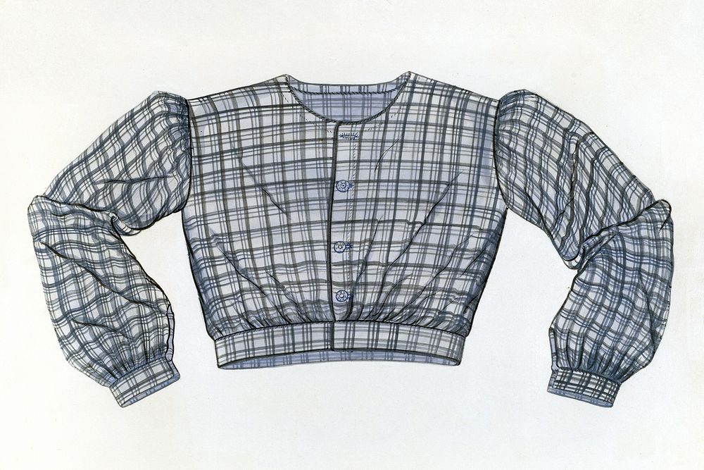 Shirt-waist (ca.1937) by Mrs. Inez Montgomery. Original from The National Gallery of Art. Digitally enhanced by rawpixel.