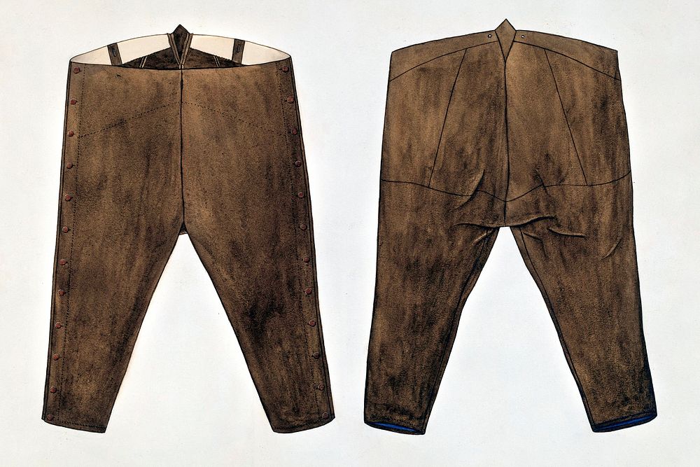 Trousers (ca.1936) by Syrena Swanson. Original from The National Gallery of Art. Digitally enhanced by rawpixel.