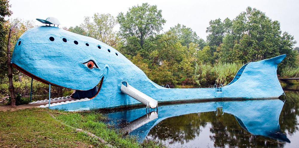 The Blue Whale of Catoosa is a waterfront structure in Catoosa, Oklahoma. Original image from Carol M. Highsmith&rsquo;s…