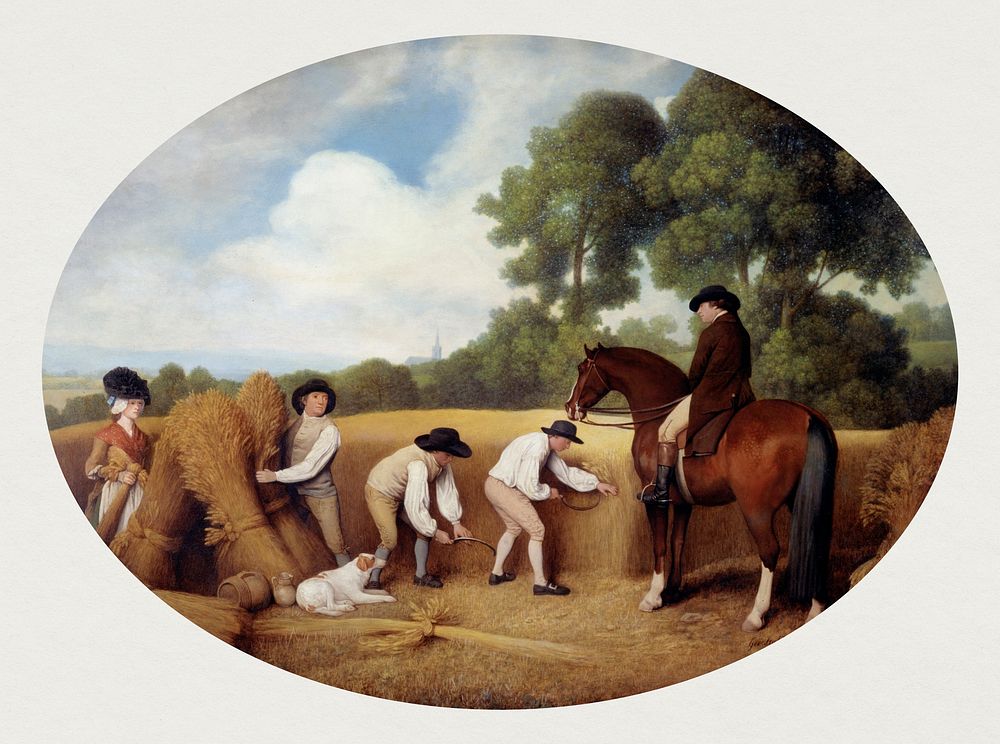 Reapers (1795) painting in high resolution by George Stubbs. Original from The Yale University Art Gallery. Digitally…