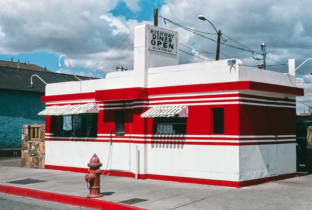 Highway Diner, Route 66, Winslow, Arizona (2003) photography in high resolution by John Margolies. Original from the Library…