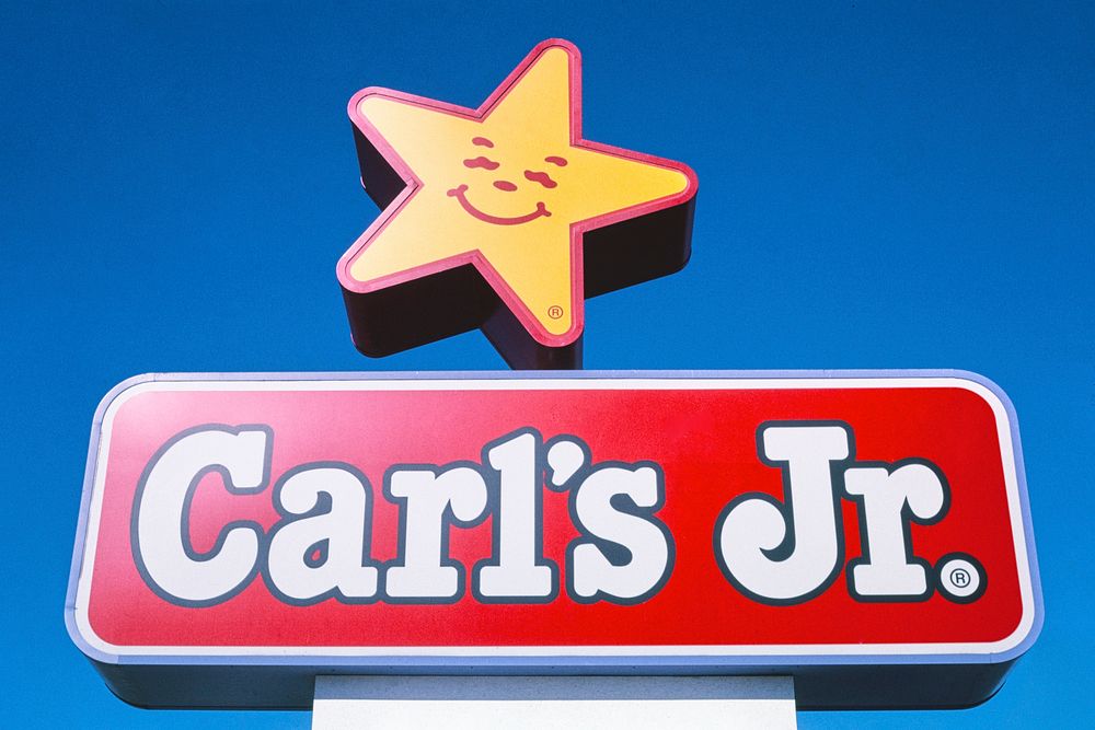 Carl's Junior Restaurant sign ("Star Man" bought by Hardees), Yuma, Arizona (2003) photography in high resolution by John…