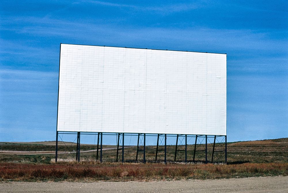 Billboard with design space, remixed from artworks by John Margolies
