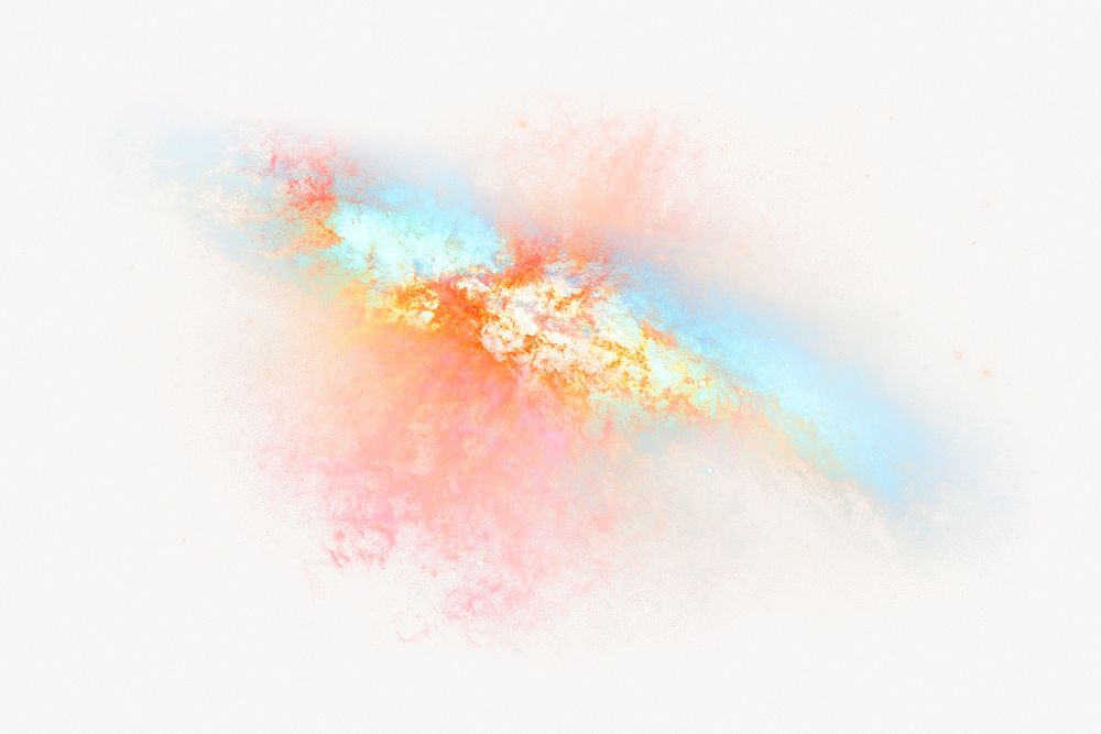 Galaxy clipart, Hubble supernova on off white