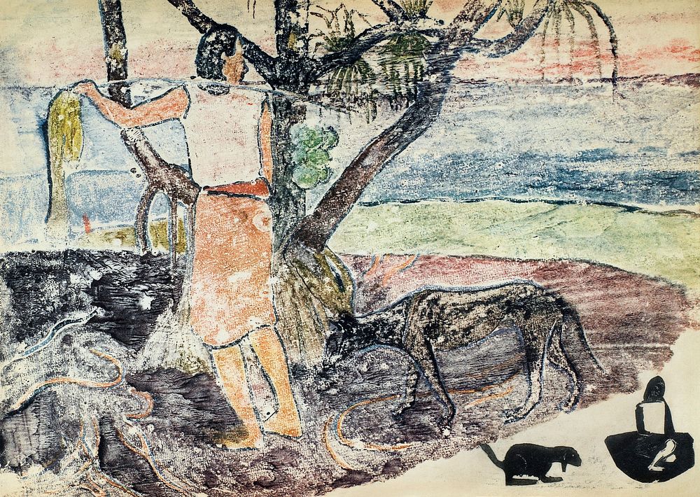 Paul Gauguin's Noa Noa, Voyage de Tahiti (1926) famous painting. Original from the Minneapolis Institute of Art. Digitally…