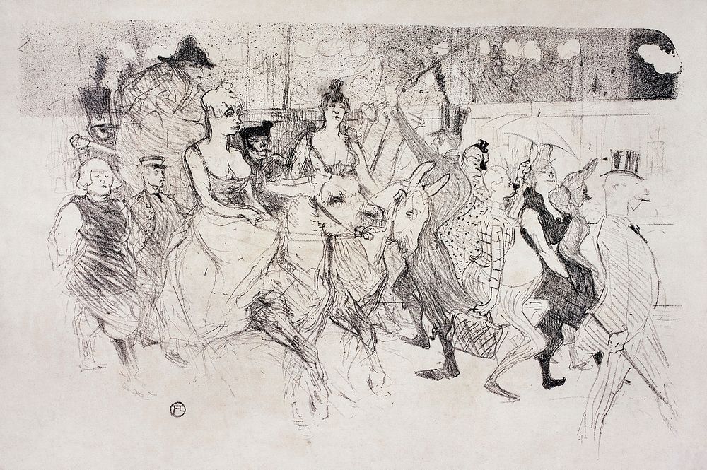 Henri de Toulouse&ndash;Lautrec, Une redoute au Moulin Rouge (1893) famous print. Original from The Public Institution Paris…