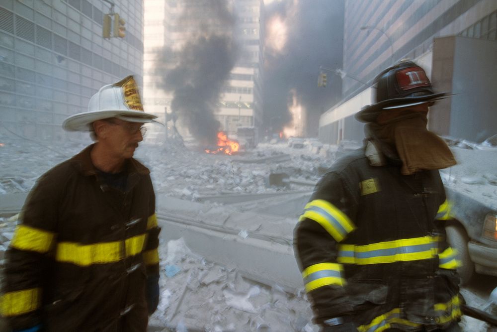 Rescue operations during the aftermath of the September 11 terrorist attack on the World Trade Center, New York City.…