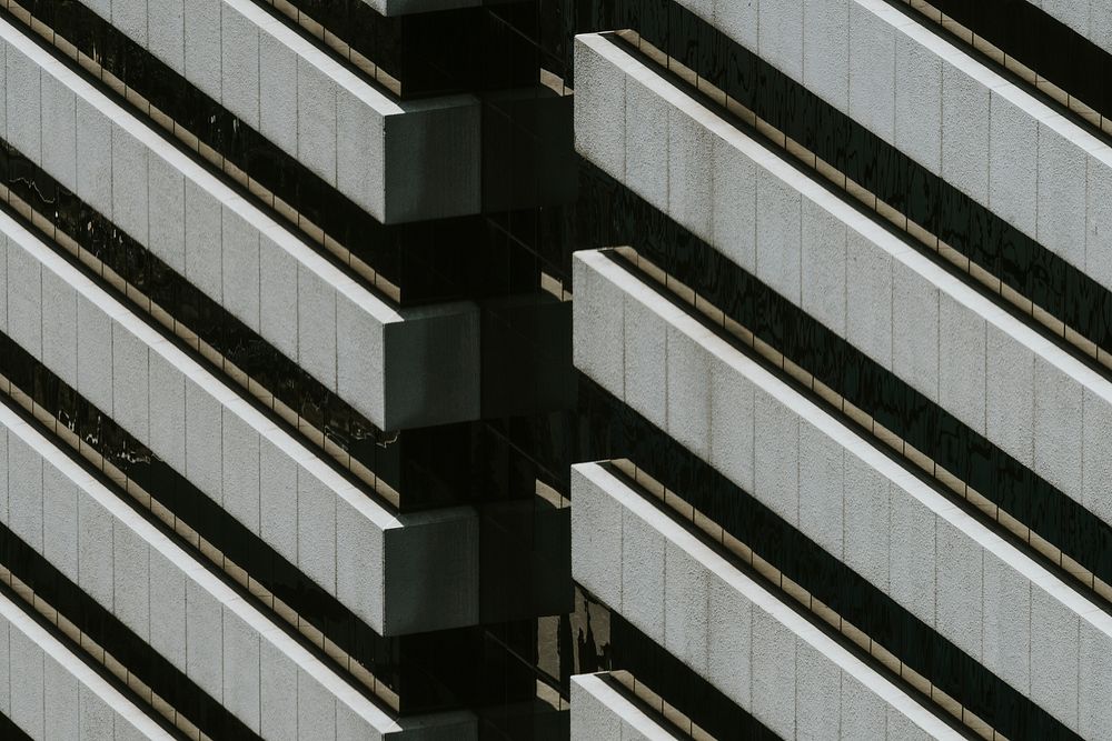 Office building in the city closeup