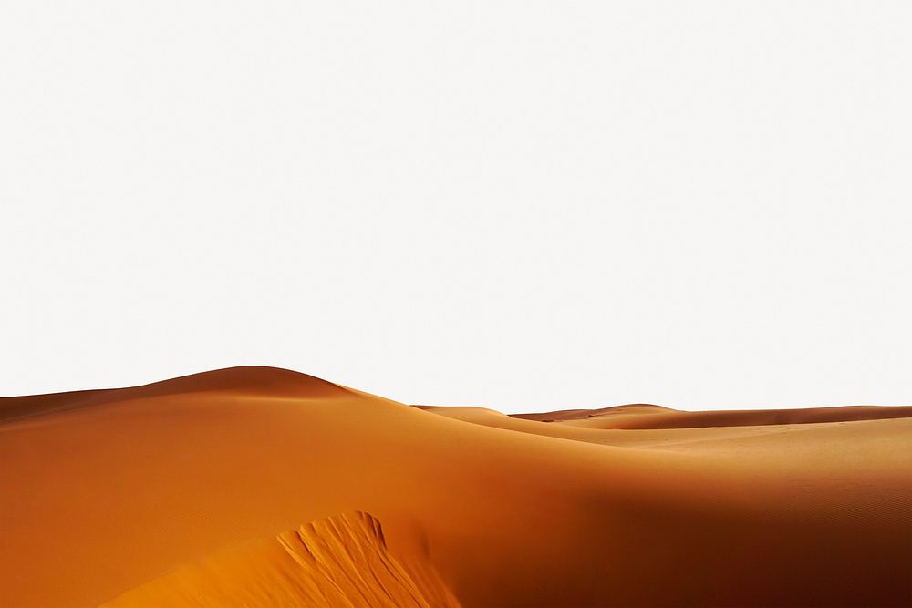 Sand dunes collage element, off white design psd