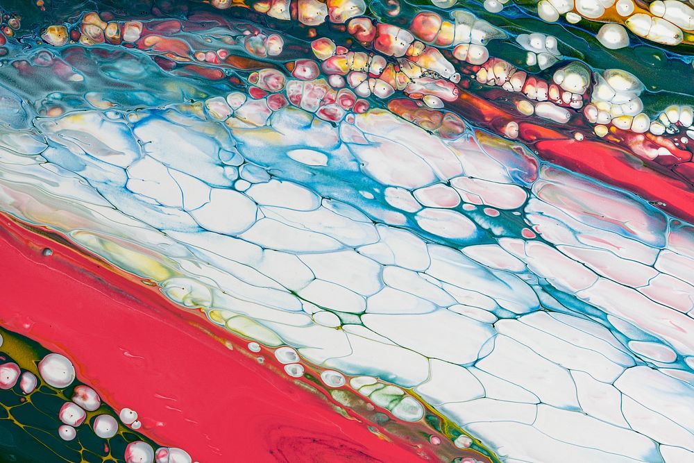 Colorful liquid marble background abstract flowing texture experimental art