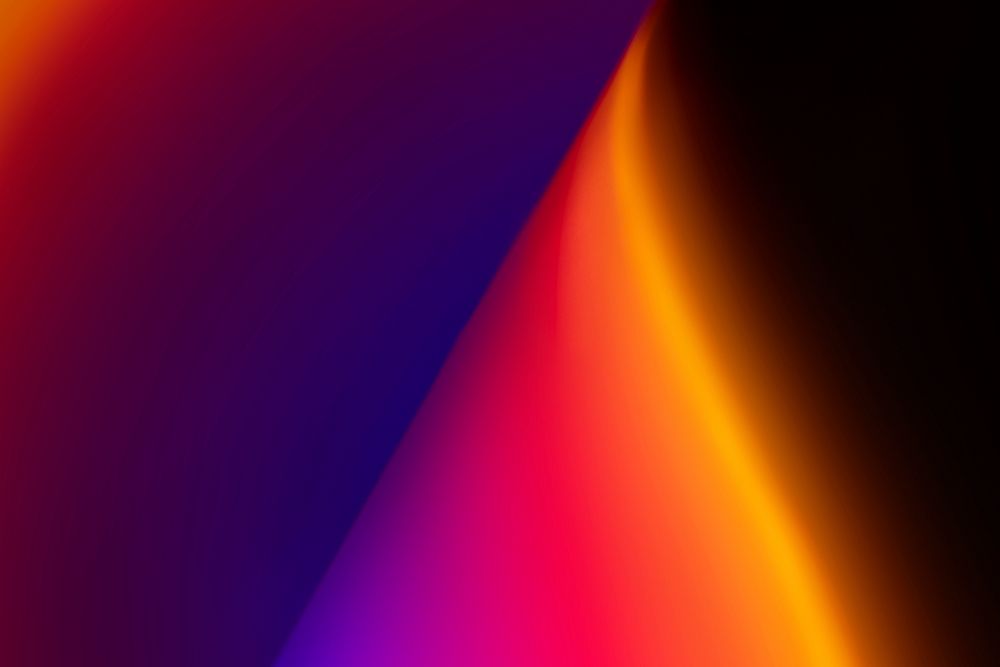 Aesthetic background with gradient sunset projector lamp