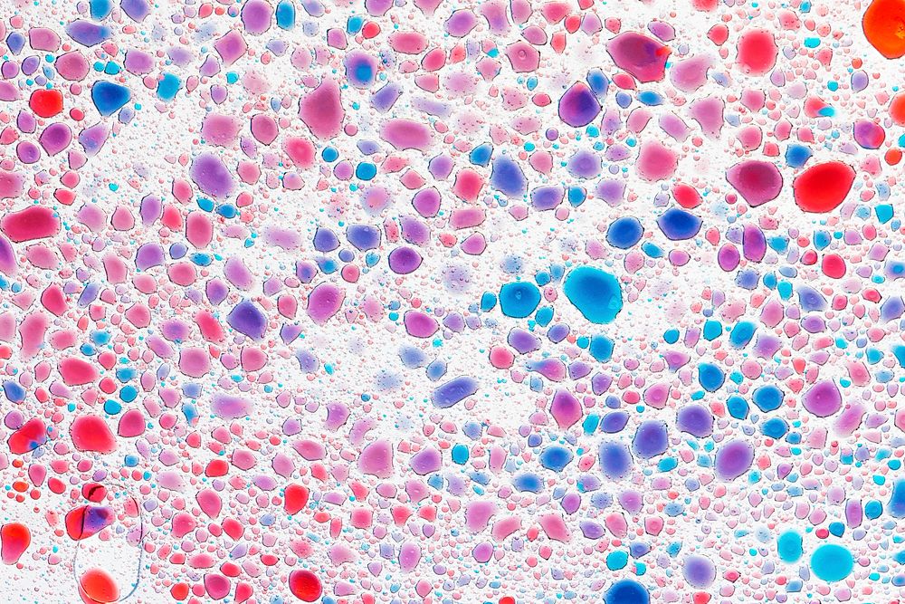 Abstract background colorful oil bubble in water wallpaper
