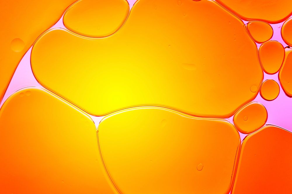 Orange abstract background  oil bubble texture wallpaper