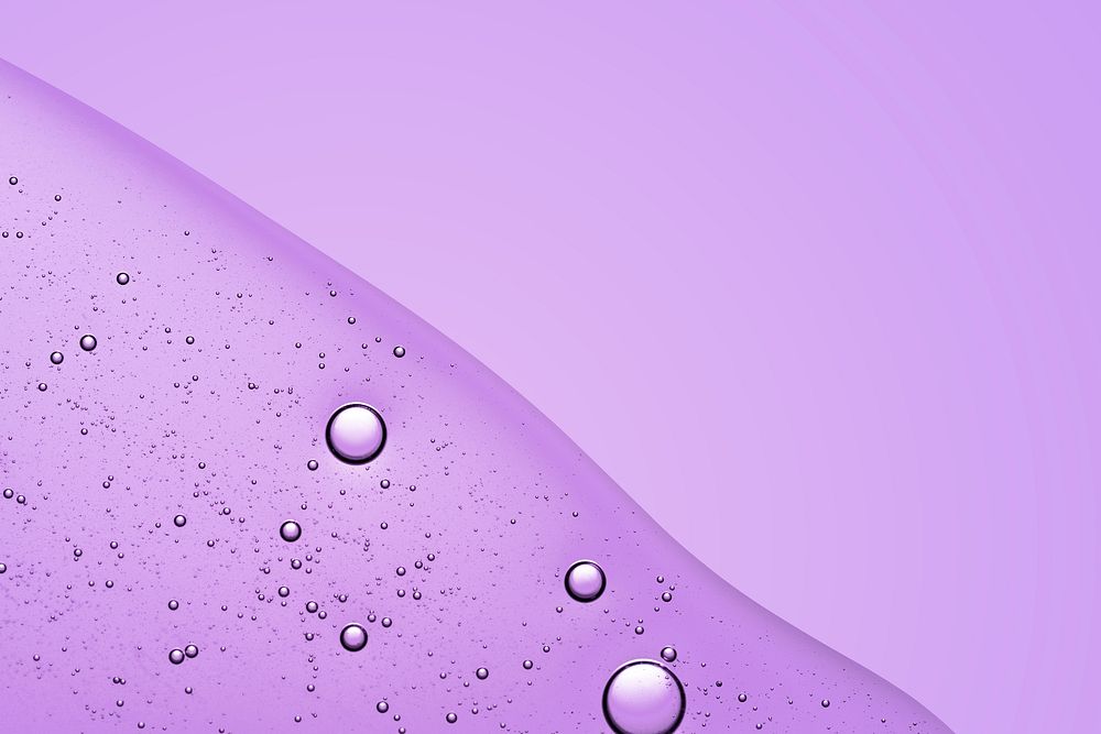 Purple abstract background oil bubble in water psd wallpaper