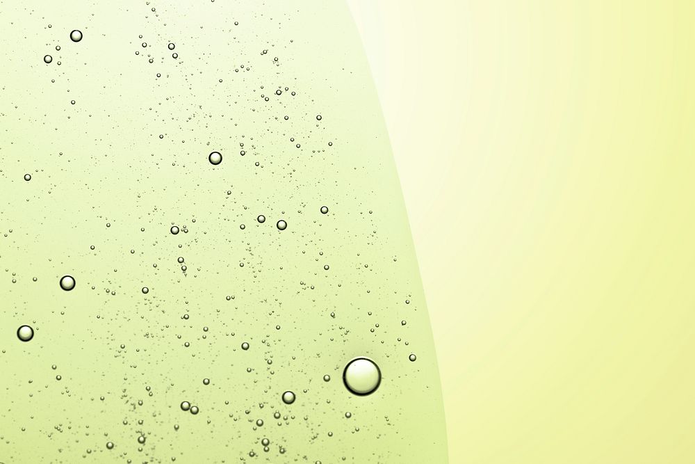 Green abstract background oil bubble in water psd wallpaper