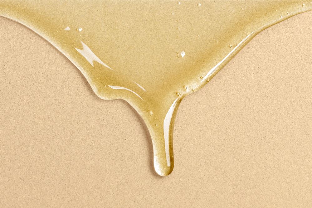 Yellow background dripping maple syrup border