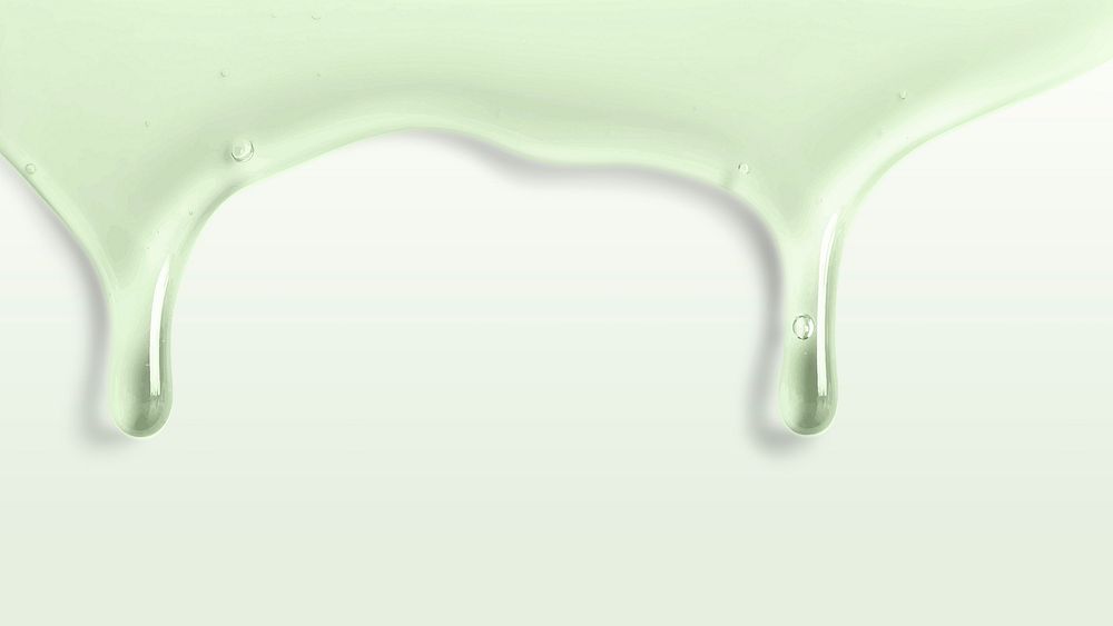 Green background dripping serum border vector