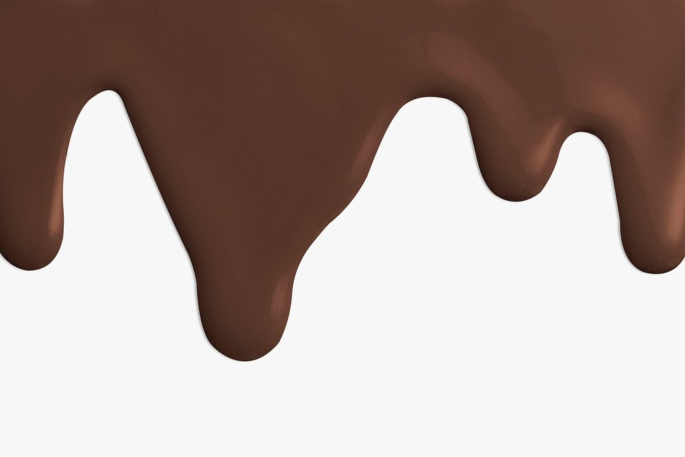 Brown dripping paint psd element