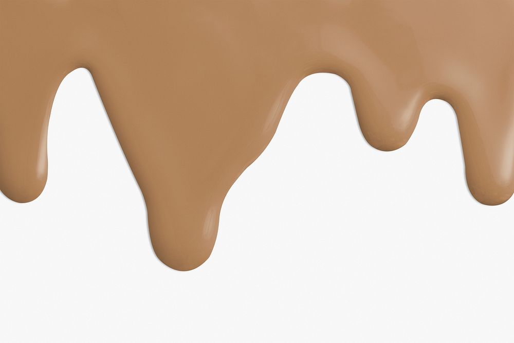 Brown dripping paint psd element