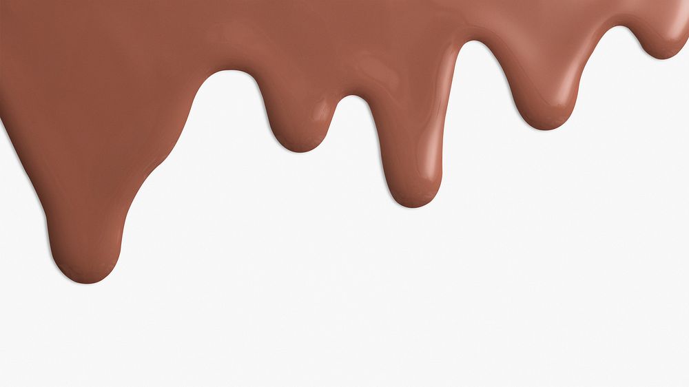 Brown dripping paint psd element