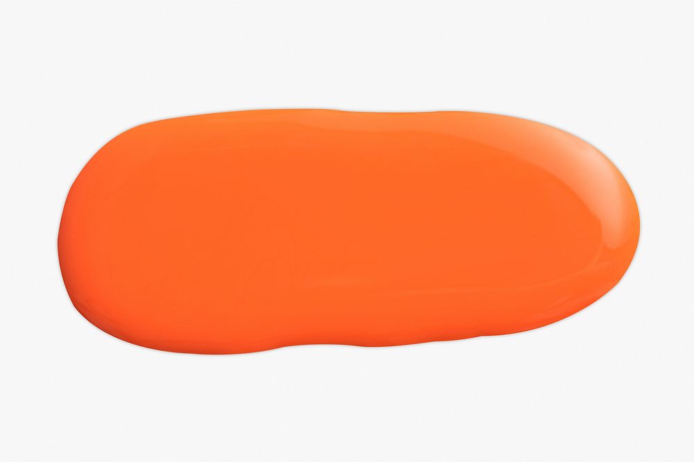 Acrylic paint drop in orange