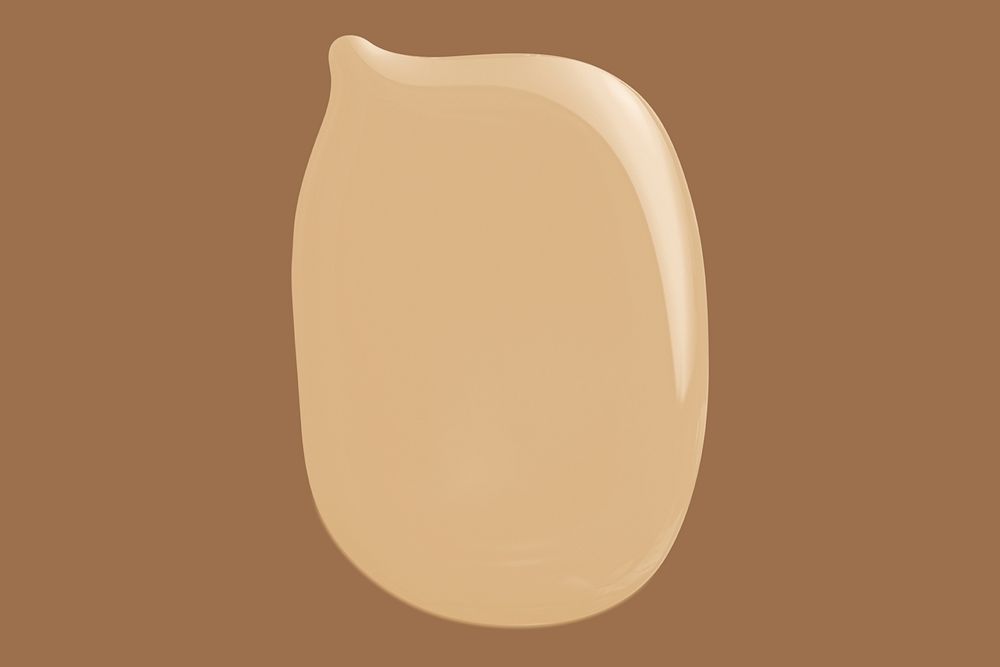 Nude paint drop in light brown background