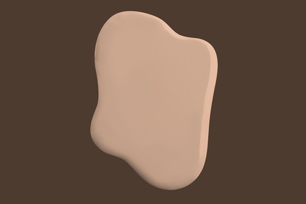 Nude paint drop in brown background